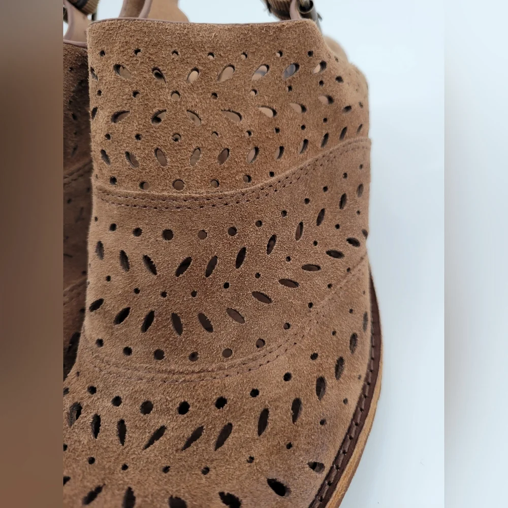 Sofft Alyce Western Perforated Mule Slingback Bootie 6.5M